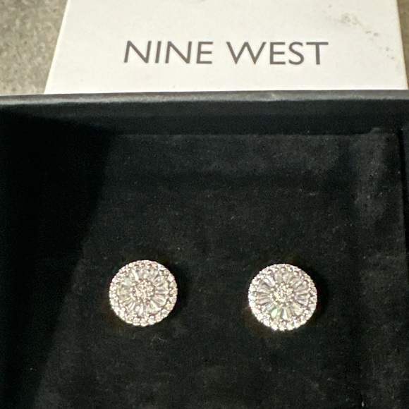 Nine West Silver-tone Stud Earrings - Picture 2 of 3